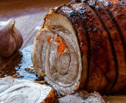 Jambon entier cuit au four