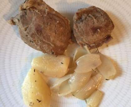 Joues de porc confites au Savagnin
