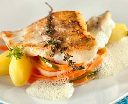 Julienne de légumes et poisson blanc