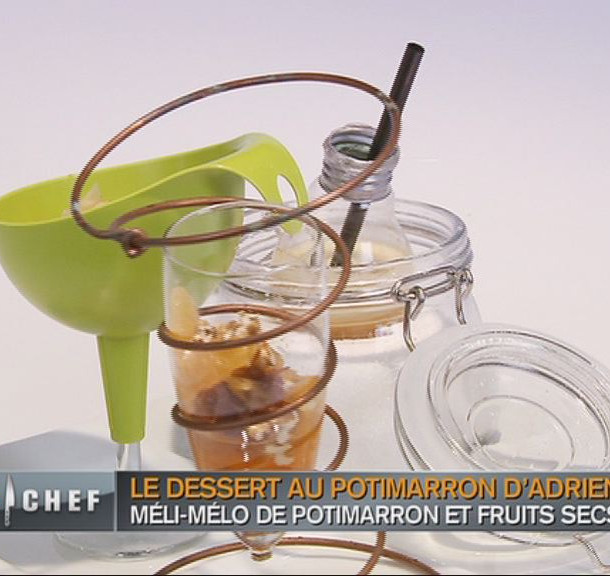 Julienne de potimarron aux langoustines