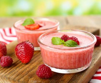 La mousse d'été aux fraises
