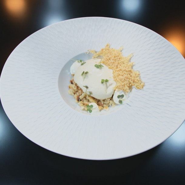 La tarte au Maroilles par Mallory Gabsi dans Objectif Top Chef