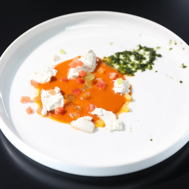 La tomate mozzarella en miroir de Baptiste