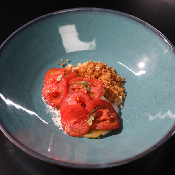 La tomate mozzarella en miroir de Damien