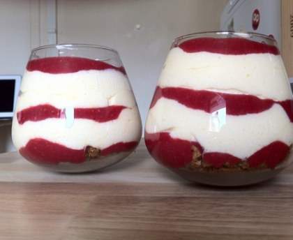 La verrine aux framboises et spéculoos de Georgette