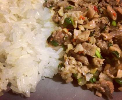 Laap de boeuf (tartare de boeuf) Laos