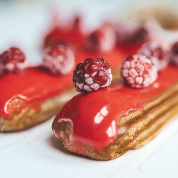 L'éclair fraise wasabi de Cyril Lignac