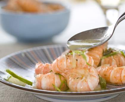 Langoustines à l'estragon et au beurre citronné
