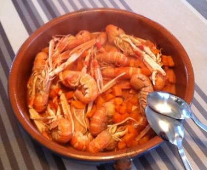 Langoustines flambées