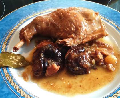 Lapin à la bière et au pain d'épices