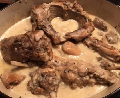 Lapin à la moutarde sans four