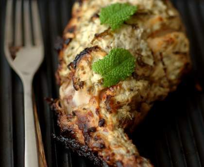 Lapin au chèvre et à la menthe
