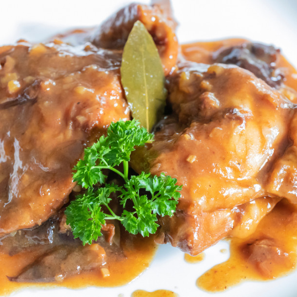 Lapin aux pruneaux et aux champignons au Cookeo
