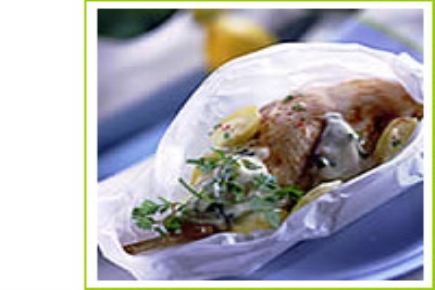 Lapin en papillote à la crème