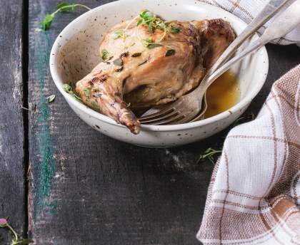 lapin en sauce