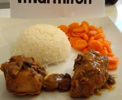 Lapin mariné au vinaigre de cidre, moutarde et piment d'espelette