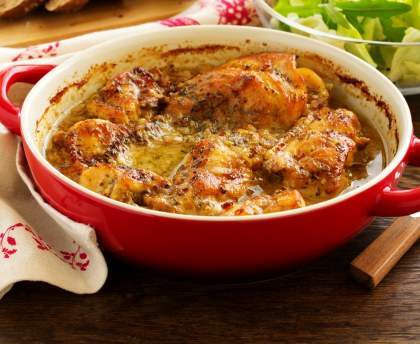Lapin succulent à la moutarde douce