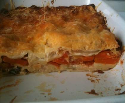 Lasagne au poulet et légumes d'hiver