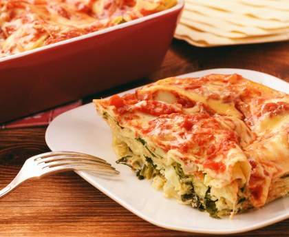 Lasagne aux courgettes et chèvre frais