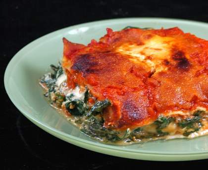 Lasagnes à la ricotta, aux épinards et au mascarpone