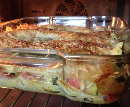 Lasagnes au jambon et aux courgettes