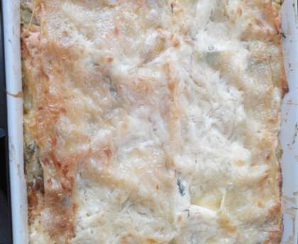 Lasagnes au saumon et aux courgettes