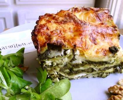 Lasagnes chèvre et épinards