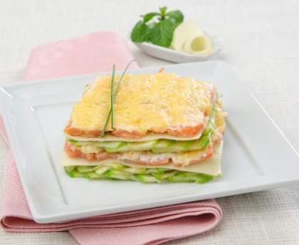 Lasagnes froides saumon fumé et avocat