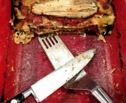 lasagnes végétariennes à la crème de chèvre au pesto