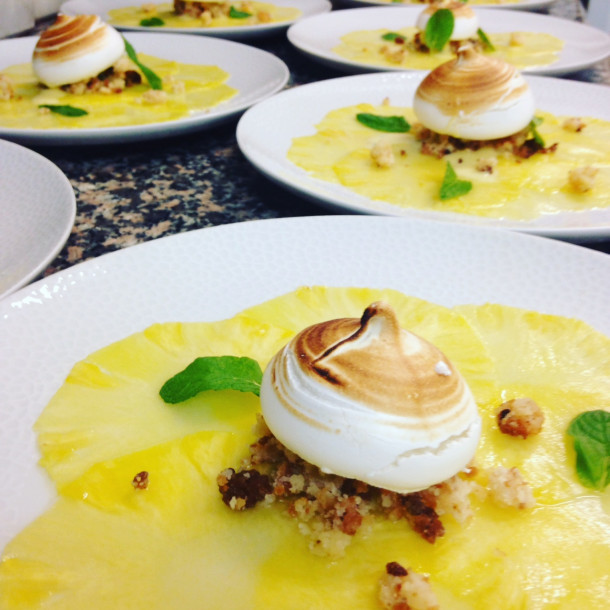 Le carpaccio d'ananas à la vanille