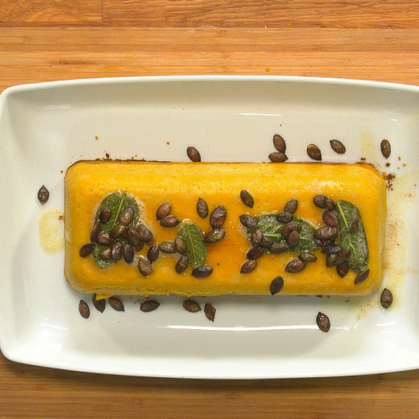 Le flan zucca salvia