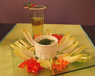Légumes à la crème de camembert 