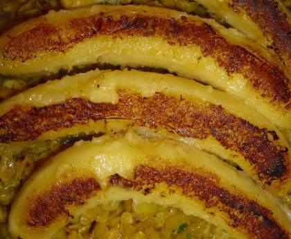 Lentilles au curry avec des bananes