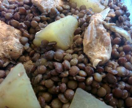 Lentilles au poulet
