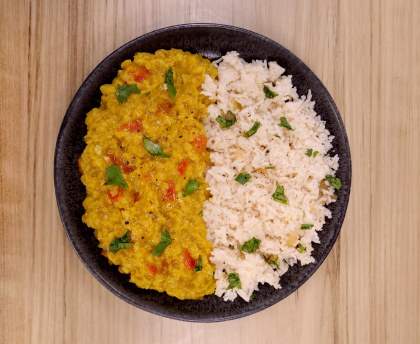Lentilles corail au curry