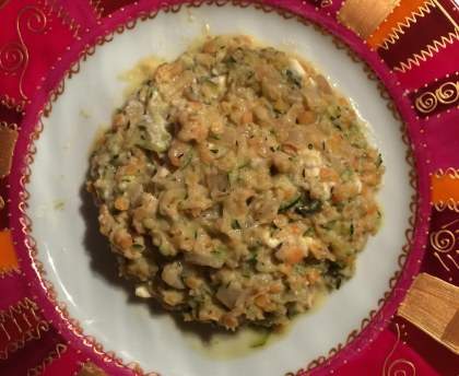 Lentilles corail aux courgettes et feta