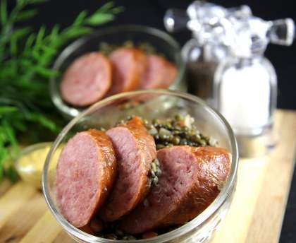 Lentilles et saucisses de Morteau à ma façon