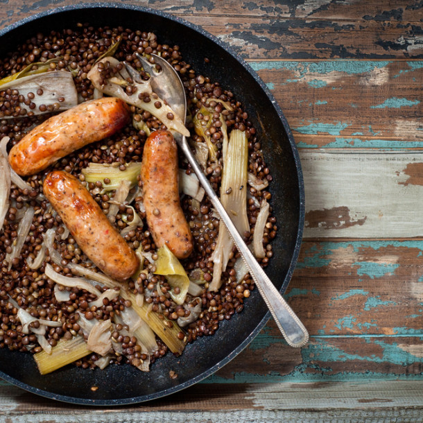 Lentilles saucisses au Companion