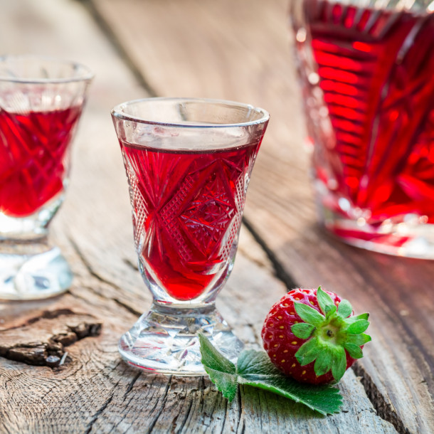 Liqueur de fraises de bois