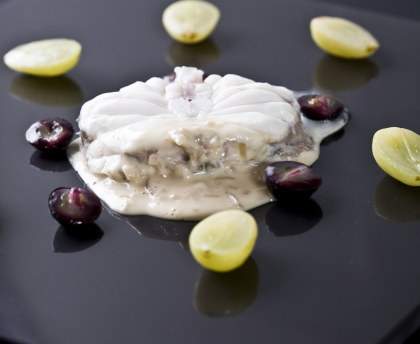 Lotte aux deux raisins