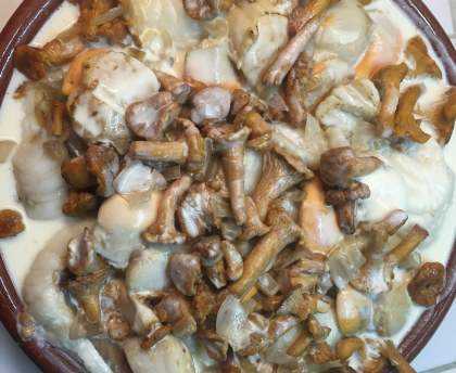 Lotte et St Jacques aux girolles