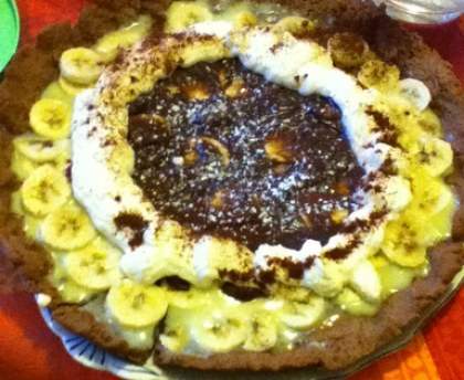 Ma tarte trois chocolats et banane