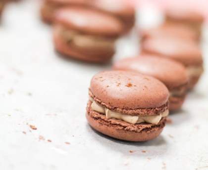 Macaron chocolat foie gras