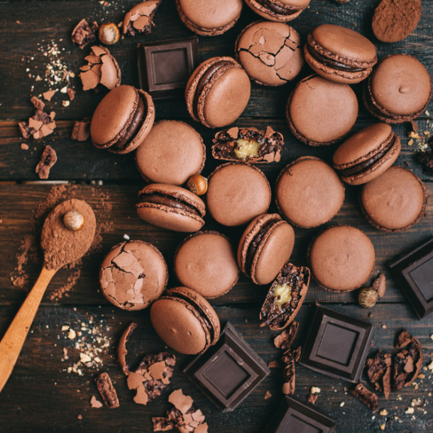 Macaron géant au chocolat