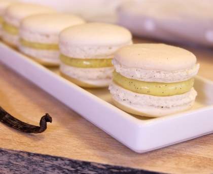 Macaron vanille au lait concentré sucré