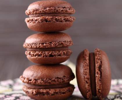 Macarons au cacao 
