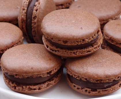 Macarons au chocolat galler