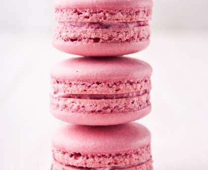 Macarons aux cerises