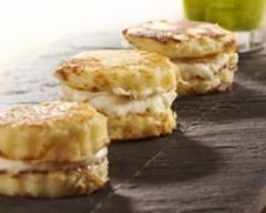 Macarons de patate douce à la mousse de Comté