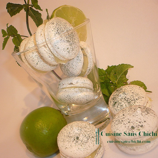 Macarons mojito à la meringue Italienne